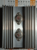 2 transistors 2N 3773 Toshiba montés sur radiateur Alu 125 x 100 x 30 mm -